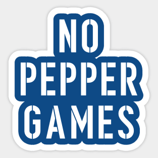 NO PEPPER GAMES (white) Sticker